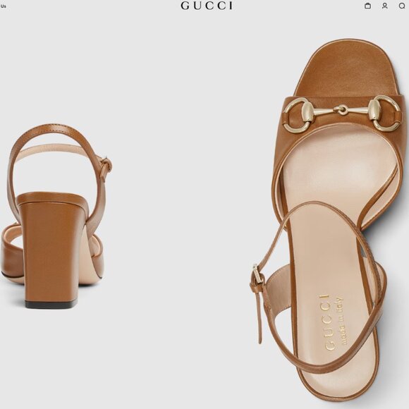 GUCCI Marmont Leather Block Heel Sandals – Made in Italy 🇮🇹 - Picture 3 of 16